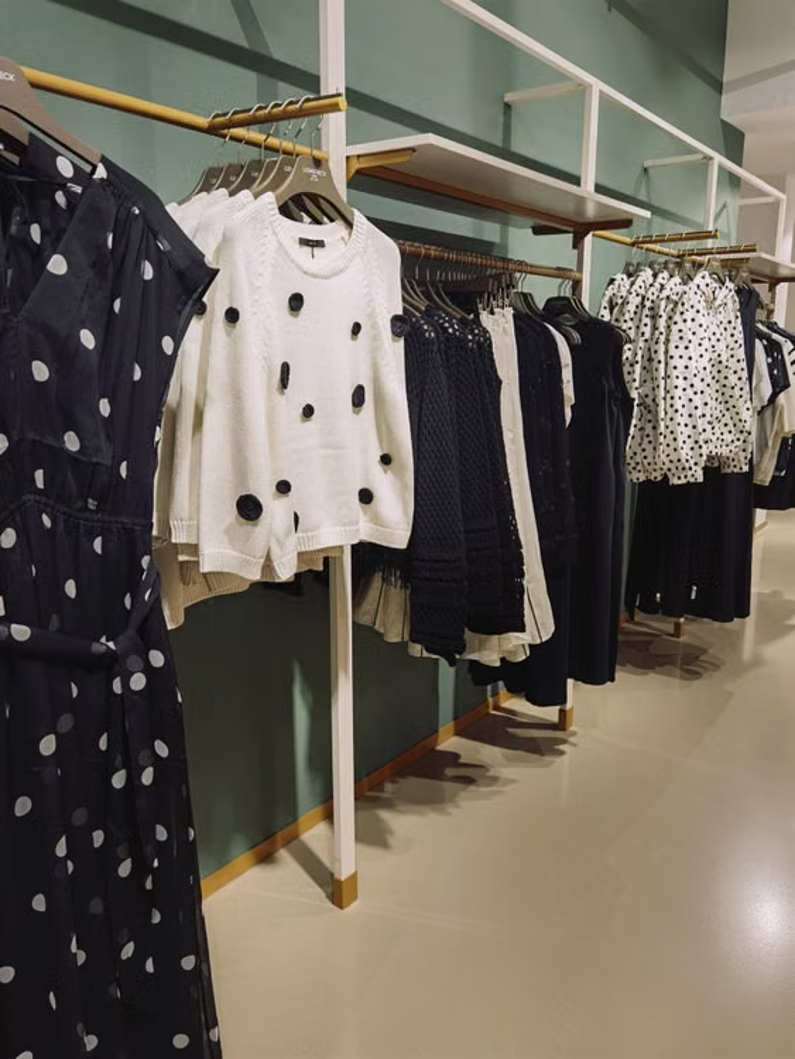 kledingrek met polkadots collectie